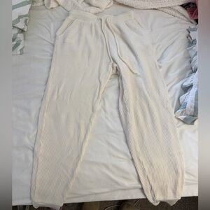 SET Active Cream Waffle Knit Top